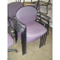 Geo Pattern  Guest Client Chair Lavender